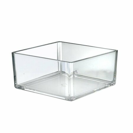Azar Displays 8'' Deluxe Clear Acrylic Square Cube Bin for Counter, 2PK 556348-GS-2PK